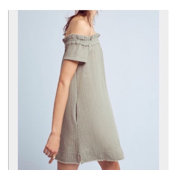 Anthropologie Dresses & Skirts - Anthropologie • Green off shoulder Maella dress